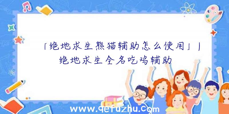 「绝地求生熊猫辅助怎么使用」|绝地求生全名吃鸡辅助